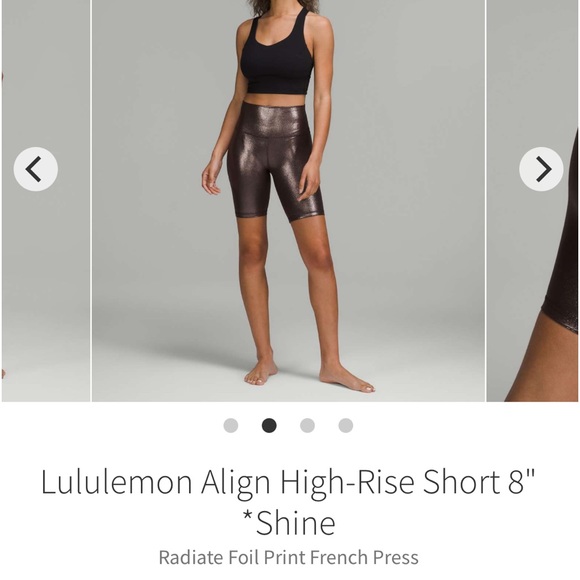 lululemon athletica Pants - Lululemon Align High Rise 8” Bike Short Radiate Foil French Press